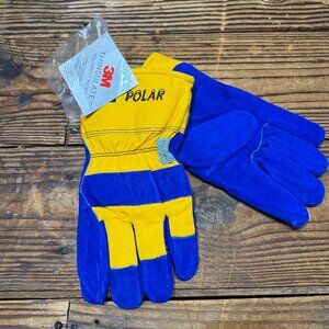 NEW North Polar 3M Insulated Leather Palm Gloves Mens Size Large Waterproof NWT